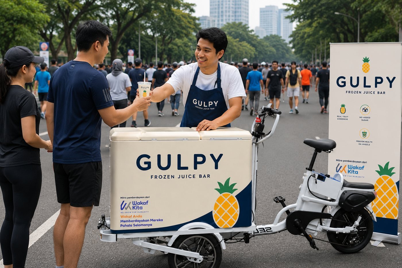 A Gulpy rider earning a dignified living